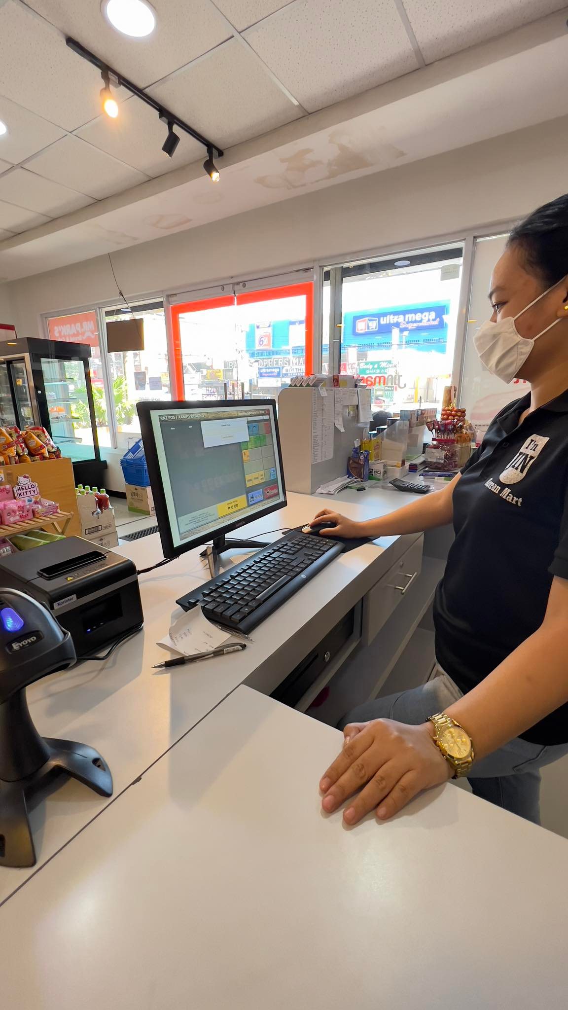 RNZ POS counter installation with cashier